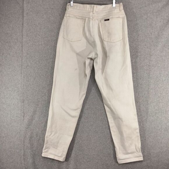Chic Jeans Juniors 13 White USA Made High Rise Tapered Leg Vintage Retro 90s - Picture 9 of 15